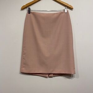 Anne Klein Vintage‎ Barbie Pink Wool Blend Pencil Office Skirt Size 2
